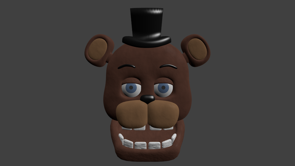 FNAF2: Old Freddy Fazbear head model. 