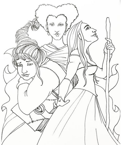 Hocus Pocus Coloring Pages - Learny Kids