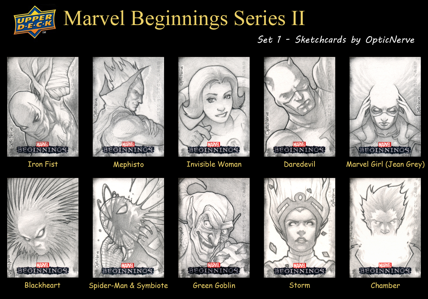 Marvel Beginnings 2 sketchcards - Set 1