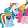 Pinkie Pie Vector and Rainbow Dash Gear