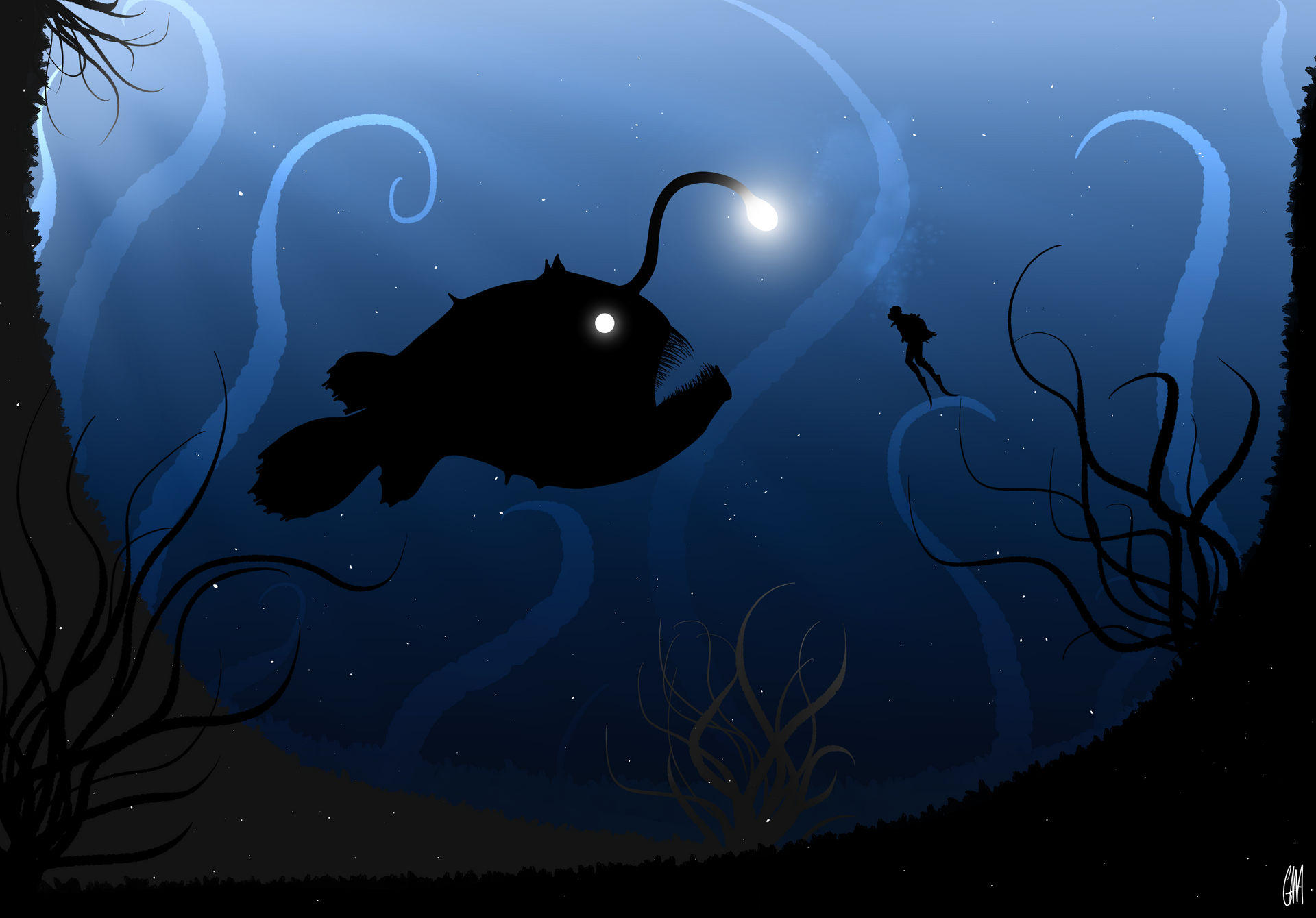 In the Deep by VirtualPaperART on DeviantArt