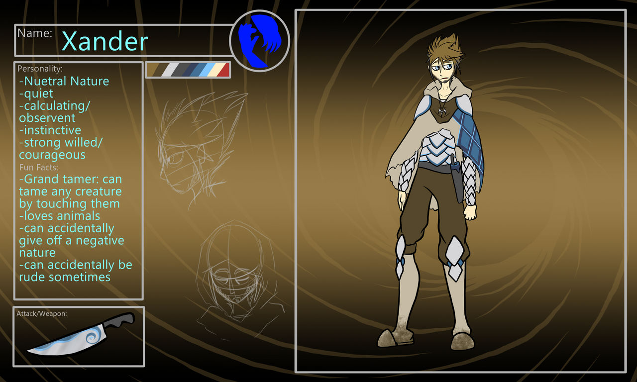 REF. Sheet: Xander by NeonNeoDragon on DeviantArt