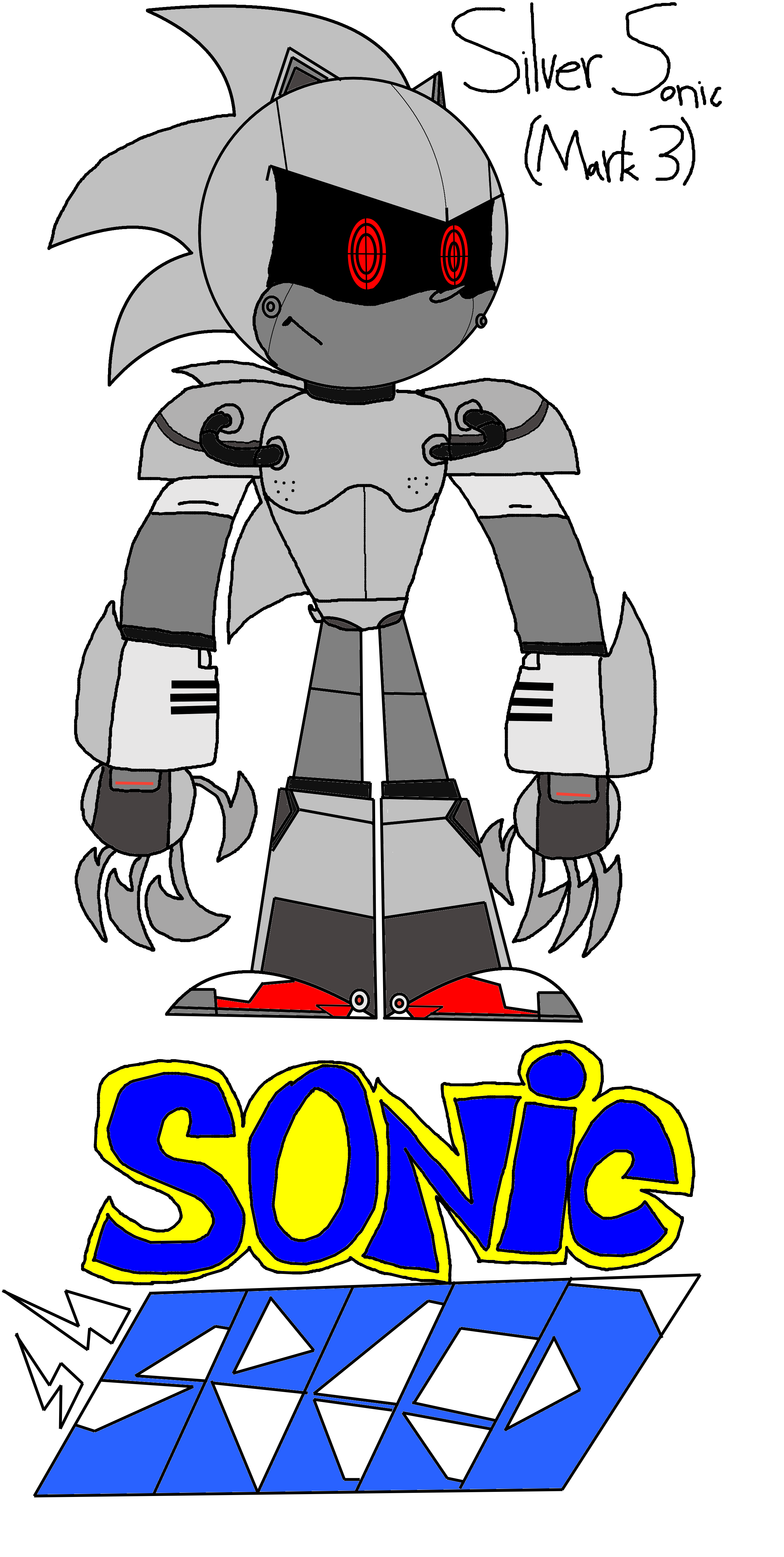 sonic 3 style silver mecha sonic by blue1739 on DeviantArt