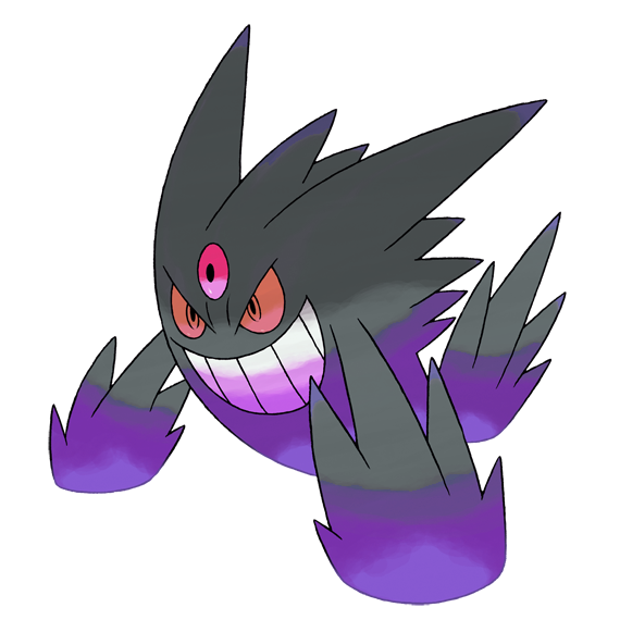 094 - Mega Gengar (Shiny) by Tails19950 on DeviantArt