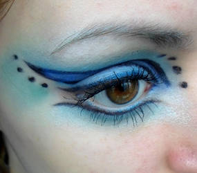 blue cyber make up