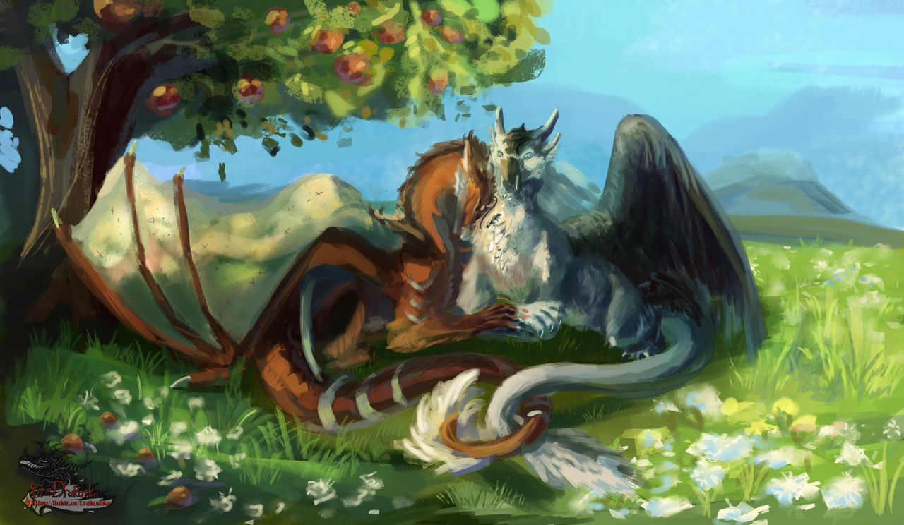 Under the apple tree