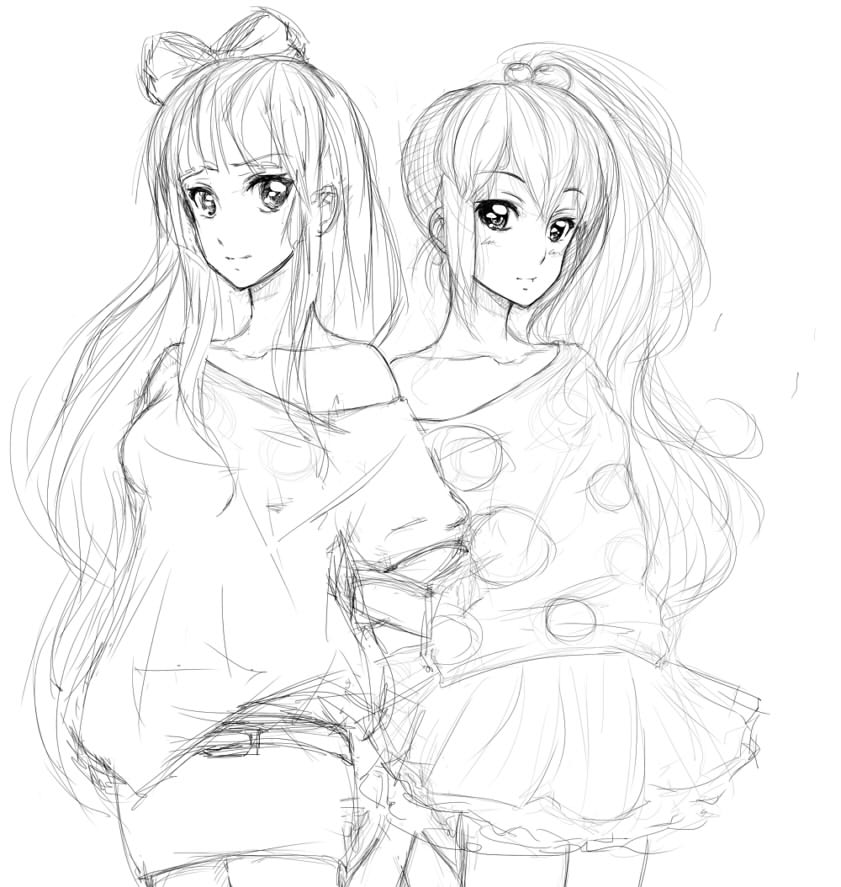 Mio x Azusa sketch