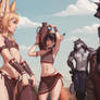 Khiara, Len, Einarr, Varric, SFW