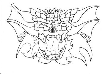 Dragon line drawing