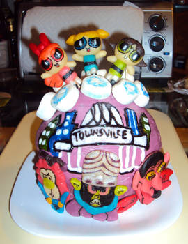 Powerpuff-Townsville Cake