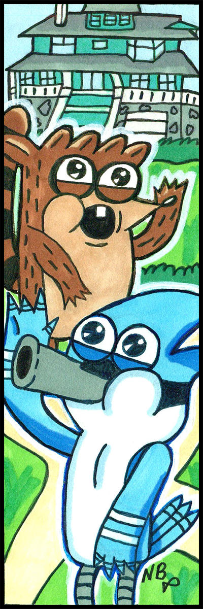 Chibi Series (Bookmarks) Mordacai and Rigby by ToughSpirit on DeviantArt