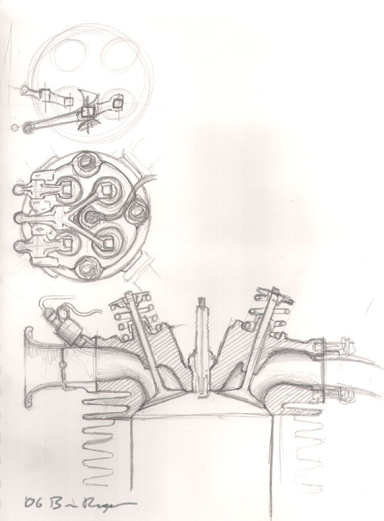 Old school race bike engine 2