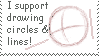 Support Circles Lines- Stamp