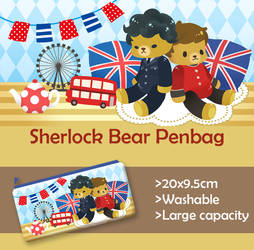 Sherlock Bear pen bag