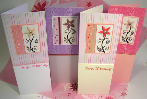 Fimo Flower Birthday Cards