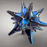 Abstract Metallic Blue Star