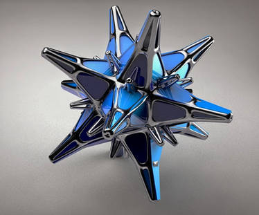 Abstract Metallic Blue Star