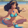 Disney princess Jasmine bikini, yoga, beach