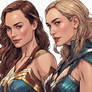 Brie larson and gal gadot 