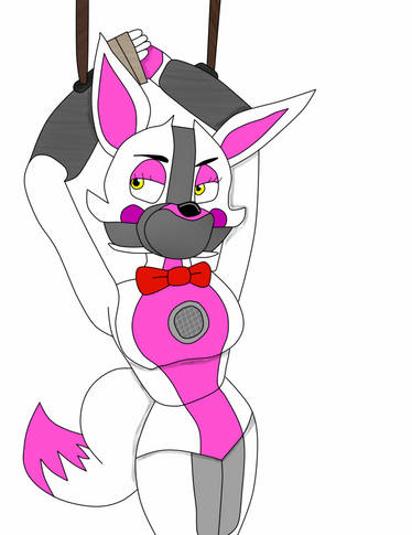 193046 - safe, artist:ravenfeatherthewolf, funtime foxy (fnaf), lolbit  (fnaf), canine, fox, mammal, anthro, five nights at freddy's, abstract  background, arm around character, couple, duo, duo male and female, female,  flag, funfoxbit (fnaf)