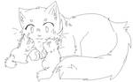 Mother And Kits Lineart [new]