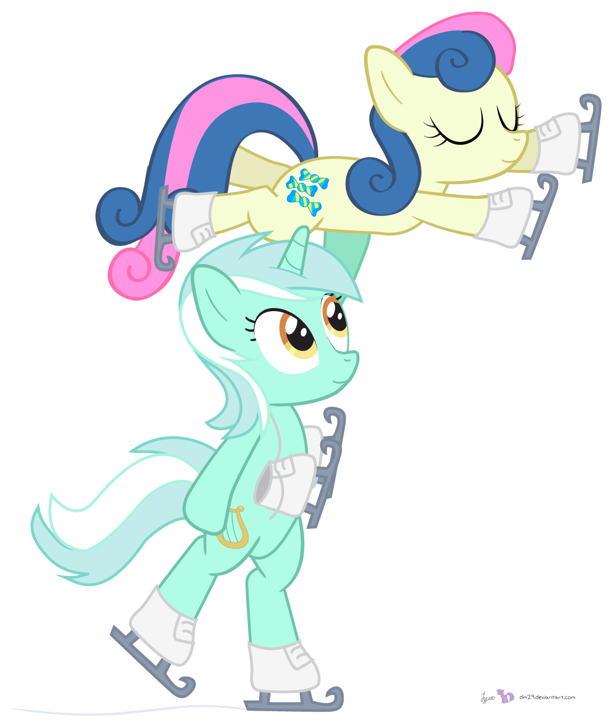 Lyra and Bon Bon in 'Figureskaters'