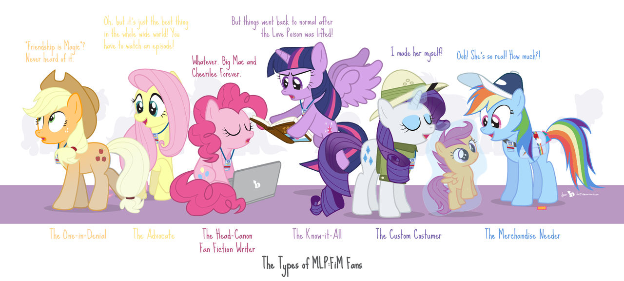 The Types of MLP:FiM Fans by dm29