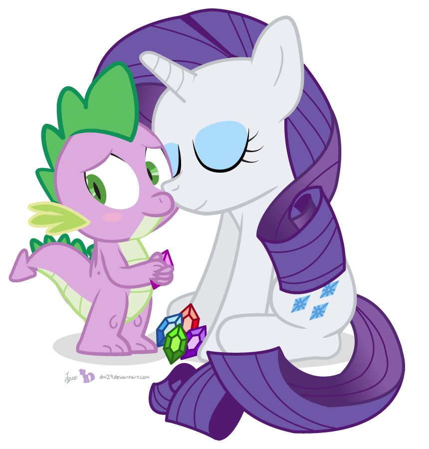 Spike and Rarity by dm29 on DeviantArt