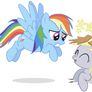 Derpy and Dashie in 'I'm OK!'