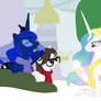 #dm29HolidayHorse Day 8: Luna, Celestia + Raven