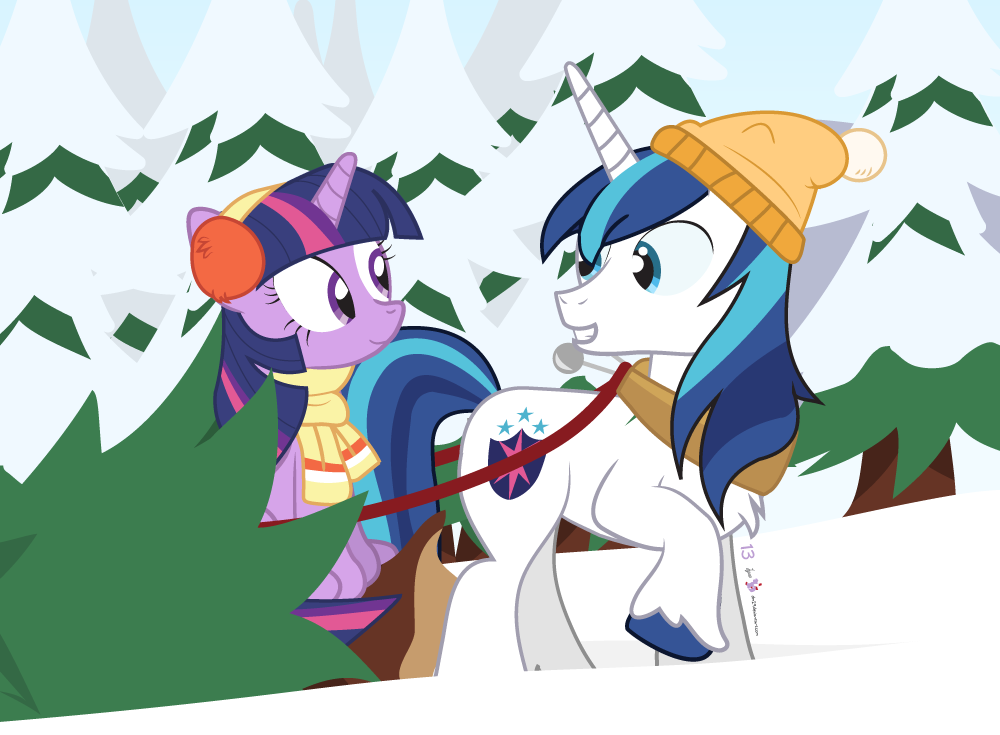 #dm29HolidayHorse Day 13: Twilight + Shining Armor