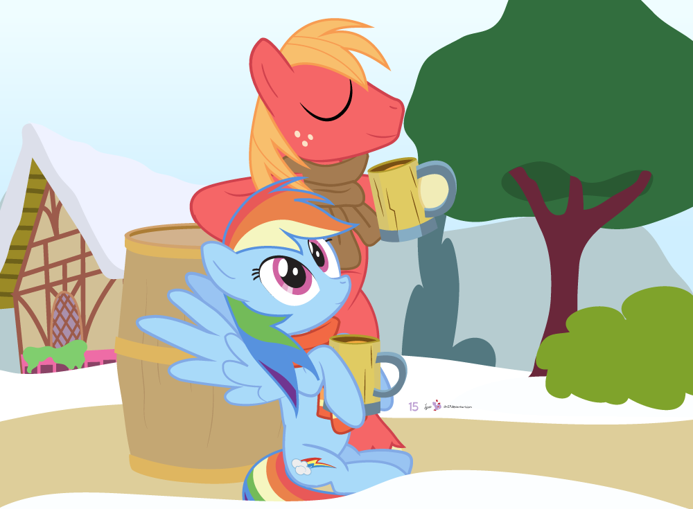 #dm29HolidayHorse Day 15: Rainbow Dash + Big Mac