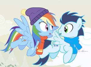 #dm29HolidayHorse Day 23: Rainbow Dash + Soarin'