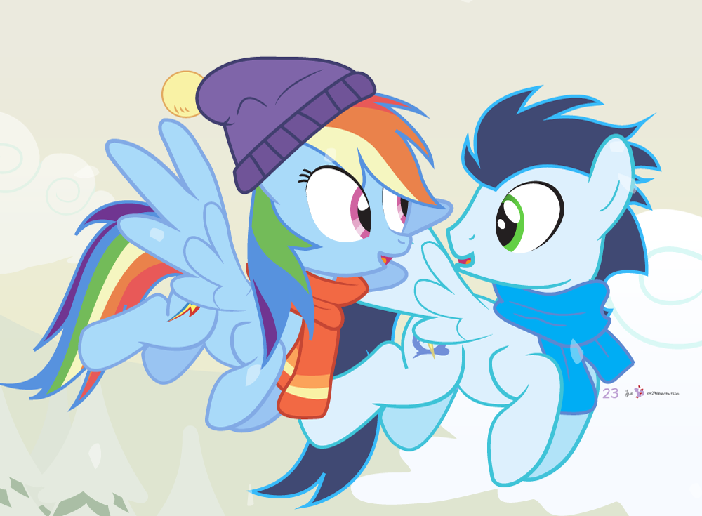 #dm29HolidayHorse Day 23: Rainbow Dash + Soarin'