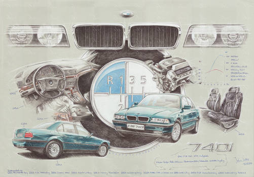 BMW E38 740i Collage