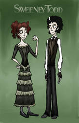 Sweeney Todd and Mrs.Lovett by jstaricka