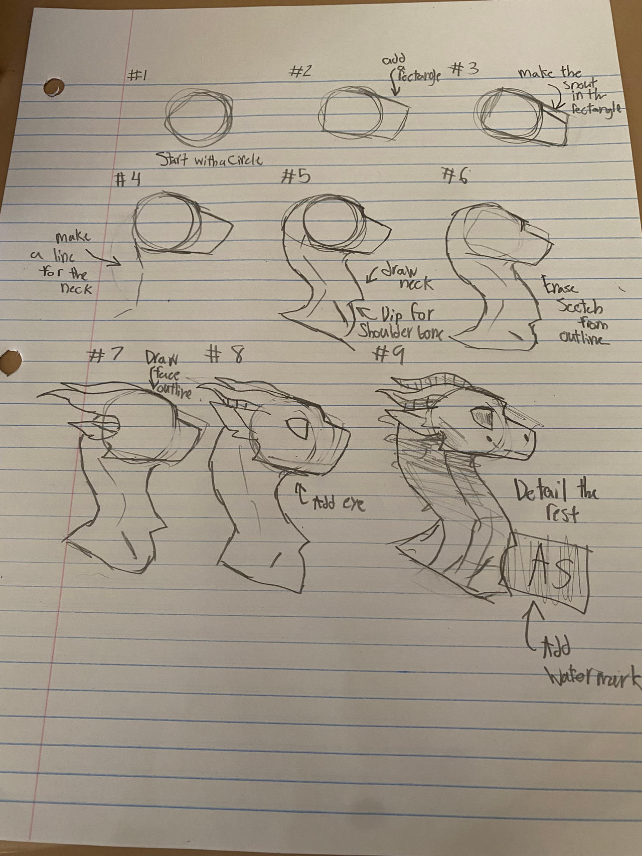 Dh Drawing How to draw Dragon headshots (Tutorial) by Avin-Sharks on DeviantArt