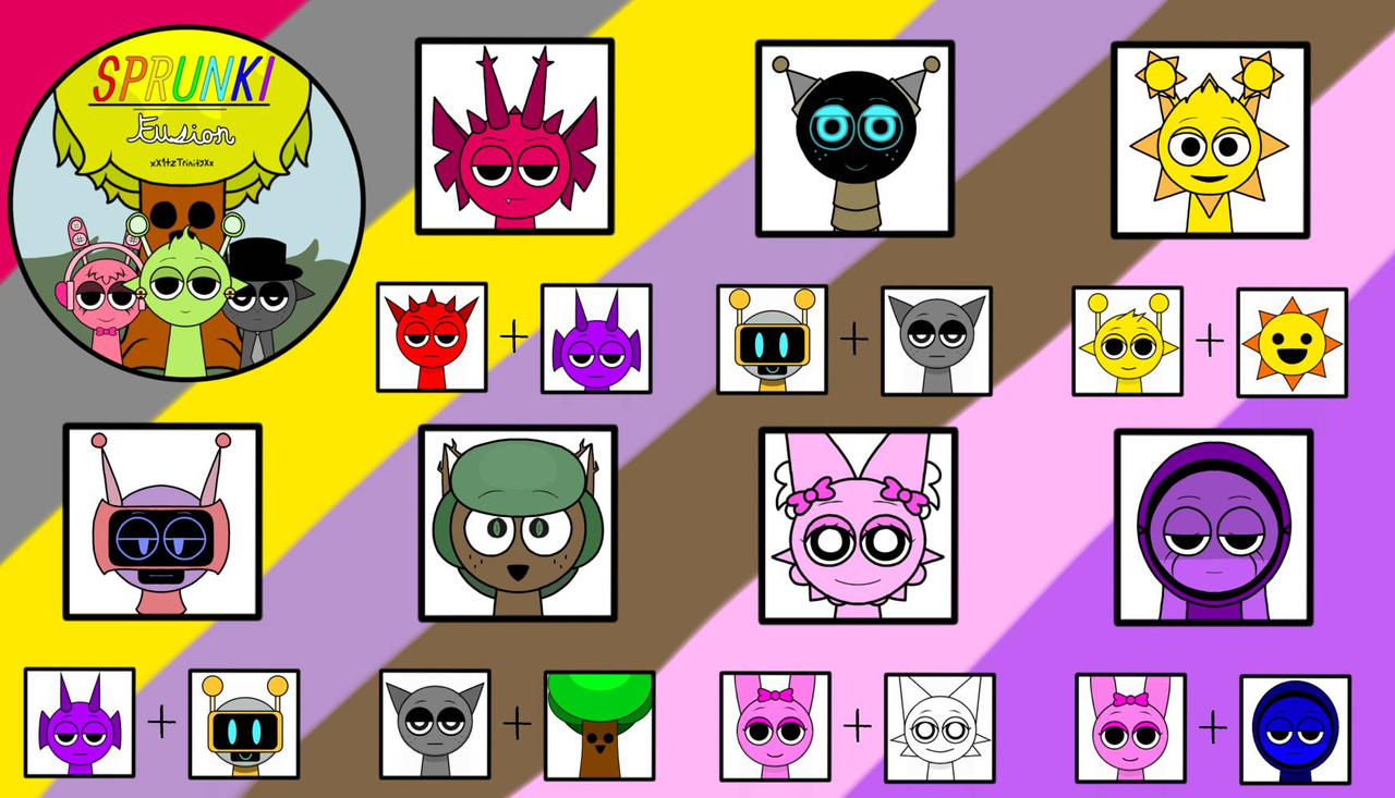 Sprunki Icon Chart FUSION-SPRUNKI PLUS CHART #2 by xX1tzTrinityXx on DeviantArt