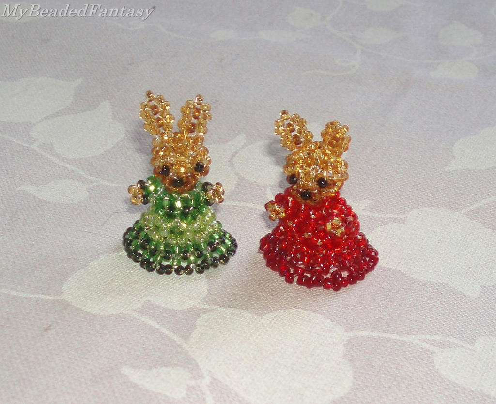 Beaded Rabbits by MyBeadedFantasy on DeviantArt