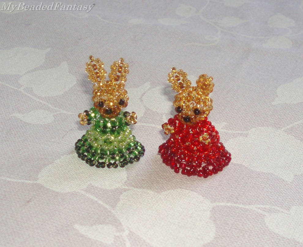 Beaded Rabbits by MyBeadedFantasy on DeviantArt