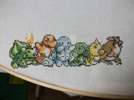 pokemon 150 cross-stitch W.I.P 007