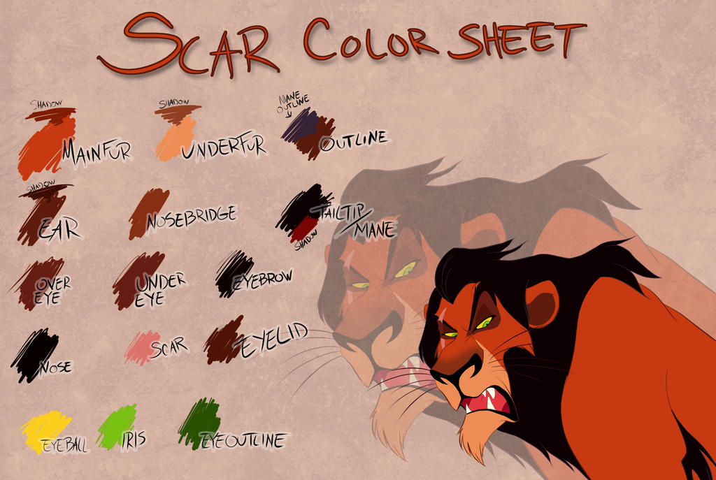Scar color sheet by Takadk on DeviantArt