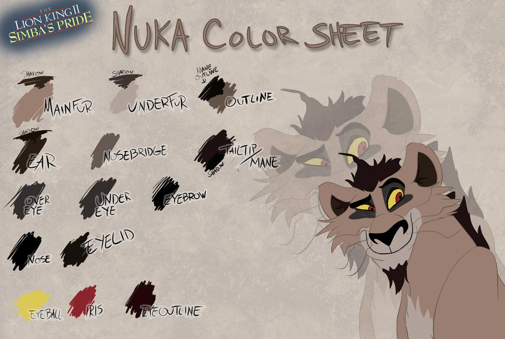 Nukedesign Color Nuka color sheet by Takadk on DeviantArt