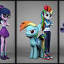 Mane 8 Humans and Ponies