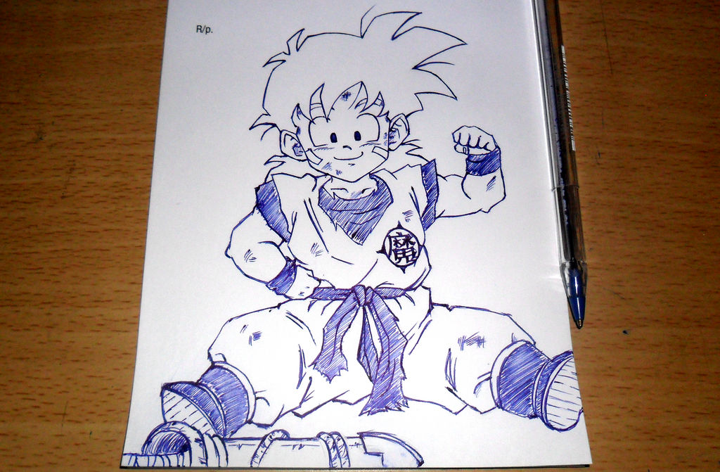 Gohan Writing Gohan by NeoAmja on DeviantArt