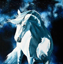 Painting - White horse