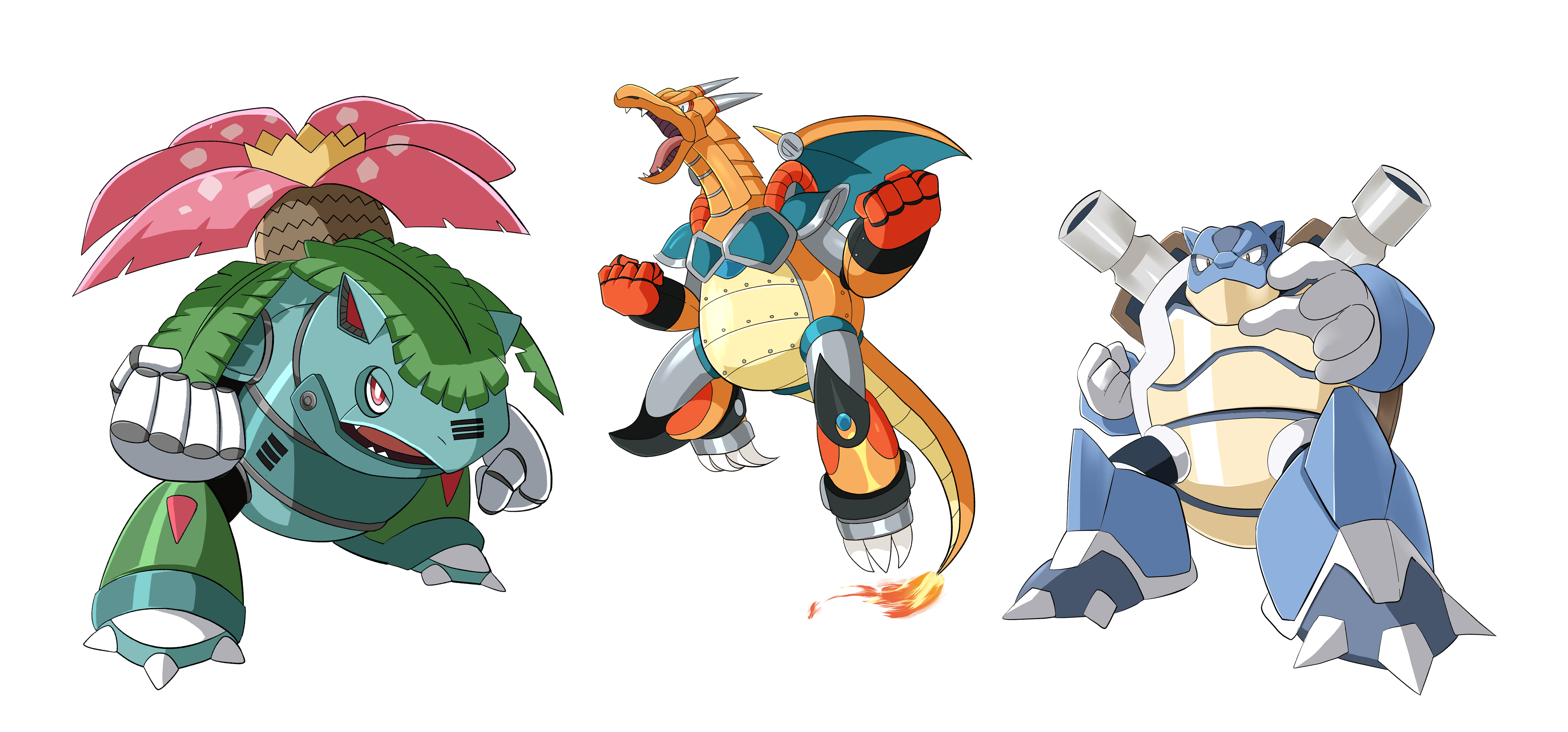 Fan-Art: Pokemon's Kanto Starter Trio Reimagined As Digimon – NintendoSoup