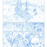 Pirate comic penciled page