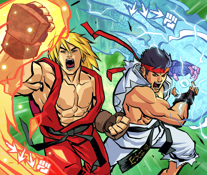 Ryu and Ken by OscarCelestini on DeviantArt