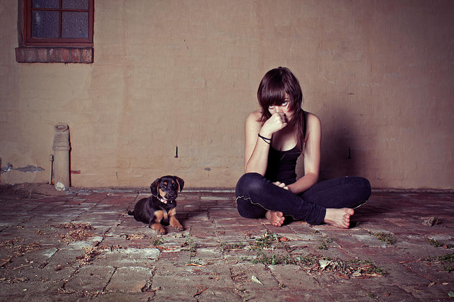 Girl and Dog